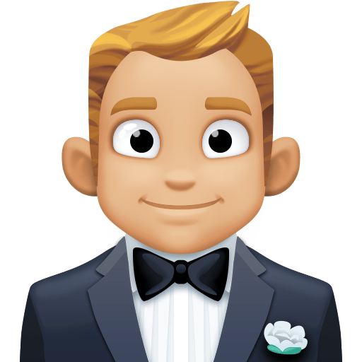 Мужчина в смокинге: светлый тон кожи для Facebook 15.0