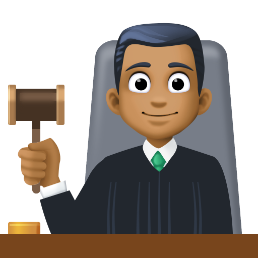 Мужчина-судья: темный тон кожи для Facebook 15.0