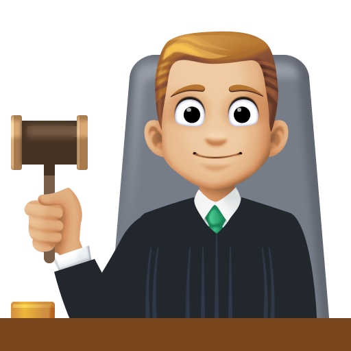 Мужчина-судья: светлый тон кожи для Facebook 15.0