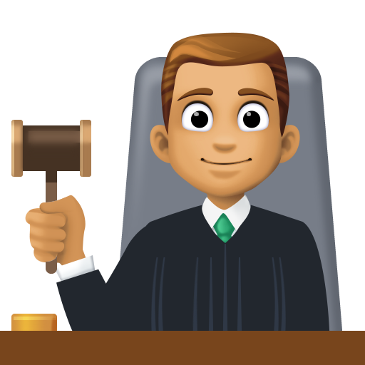 Мужчина-судья: средний тон кожи для Facebook 15.0