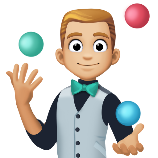 Чоловік-жонглер: світлий тон шкіри для Facebook 15.0