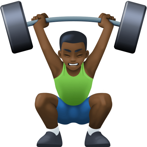 Чоловік зі штангою: дуже темний тон шкіри для Facebook 15.0