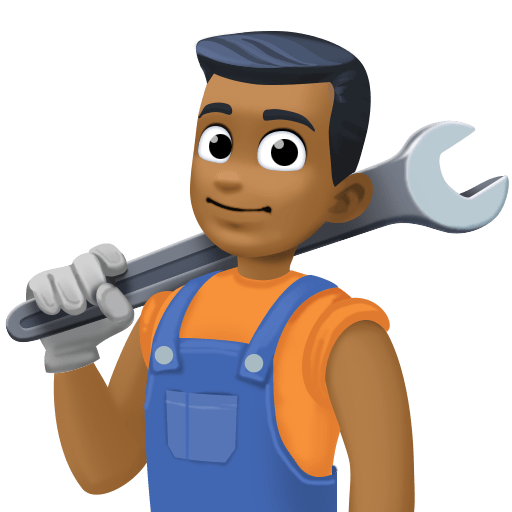 Чоловік-механік: темний тон шкіри для Facebook 15.0