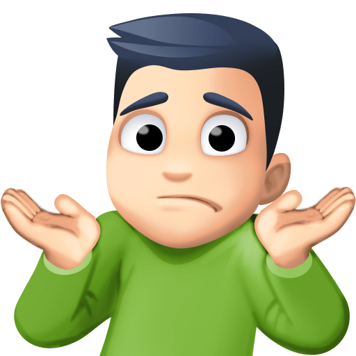 Мужчина пожимает плечами: очень светлый тон кожи для Facebook 15.0