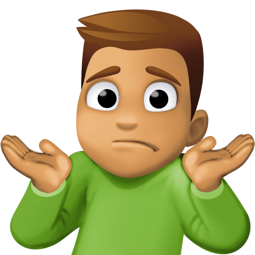 Чоловік знизує плечима: середній тон шкіри для Facebook 15.0