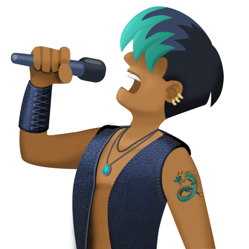 Чоловік-співак: темний тон шкіри для Facebook 15.0