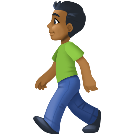 Чоловік іде: темний тон шкіри для Facebook 15.0