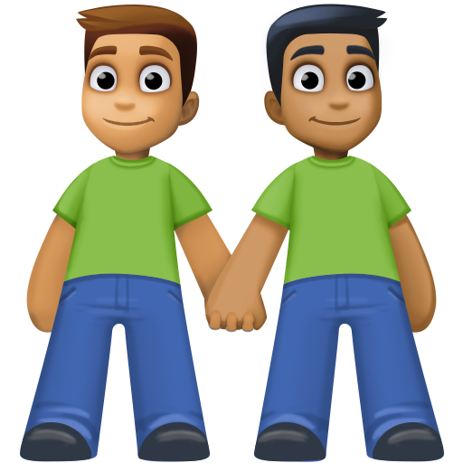 Двоє чоловіків: середній тон шкіри темний тон шкіри для Facebook 15.0