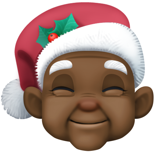 Санта: очень темный тон кожи для Facebook 15.0