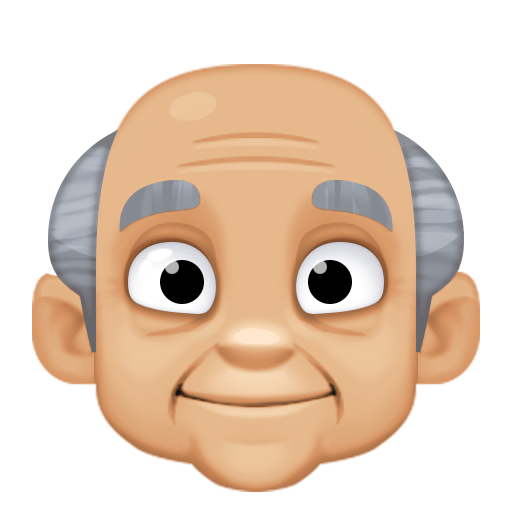 Літній чоловік: світлий тон шкіри для Facebook 15.0