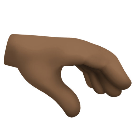 Рука долонею вниз: дуже темний тон шкіри для Facebook 15.0