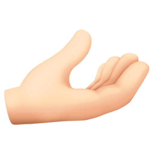 Рука долонею вгору: дуже світлий тон шкіри для Facebook 15.0