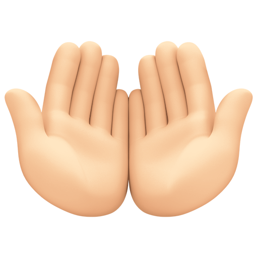 Долоні човником: дуже світлий тон шкіри для Facebook 15.0
