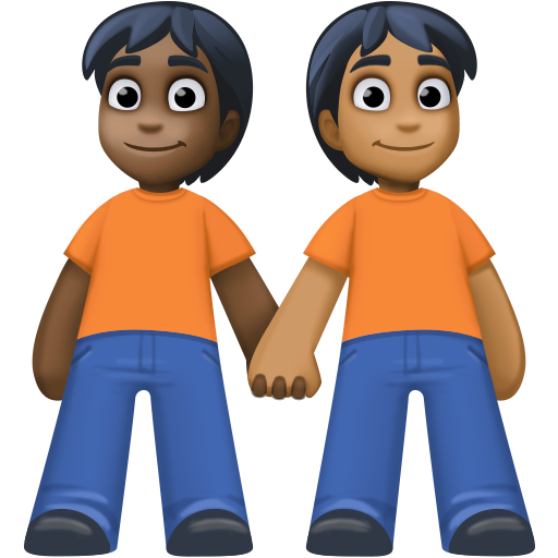 Люди, держащиеся за руки: очень темный тон кожи темный тон кожи для Facebook 15.0