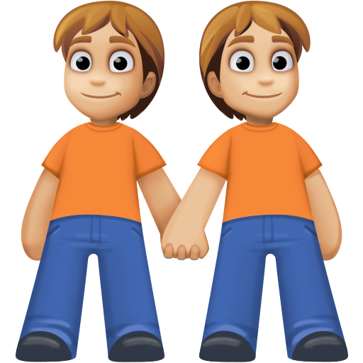 Люди, що тримаються за руки: світлий тон шкіри для Facebook 15.0