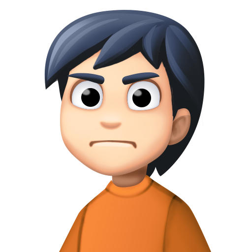 Нахмурившийся человек: очень светлый тон кожи для Facebook 15.0