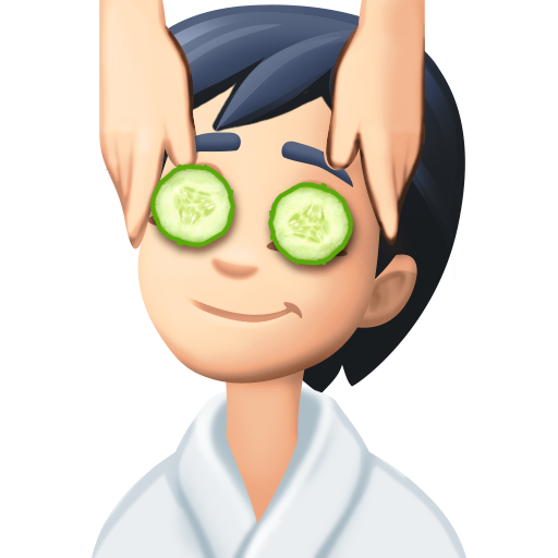 Людині масажують обличчя: дуже світлий тон шкіри для Facebook 15.0