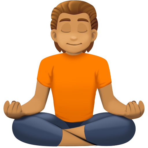 Человек в позе лотоса: средний тон кожи для Facebook 15.0