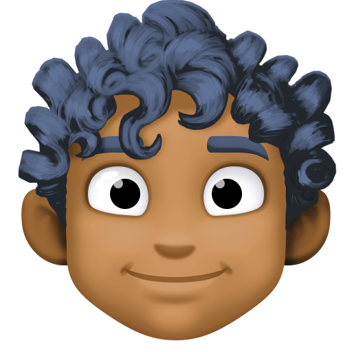 Взрослый: темный тон кожи кудрявые волосы для Facebook 15.0