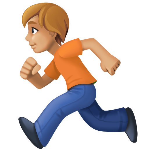 Людина біжить: світлий тон шкіри для Facebook 15.0