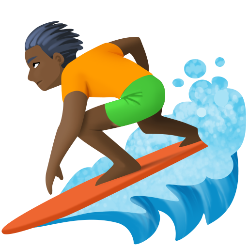 Серфінг: дуже темний тон шкіри для Facebook 15.0