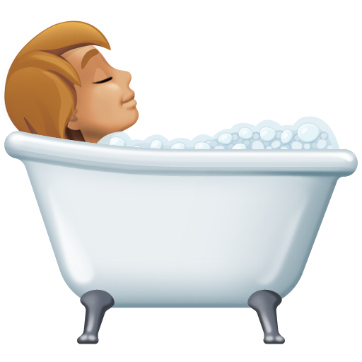 Людина у ванні: світлий тон шкіри для Facebook 15.0