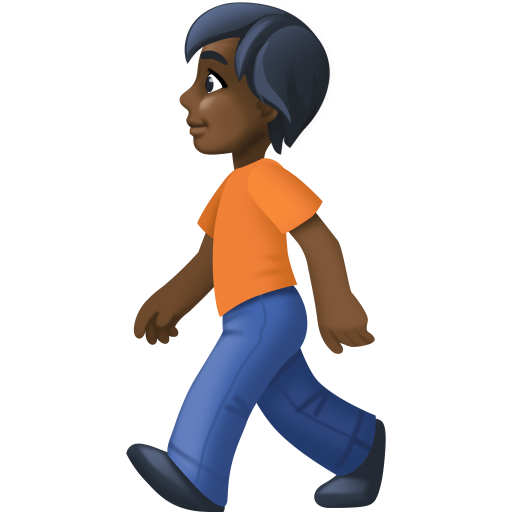 Людина йде: дуже темний тон шкіри для Facebook 15.0