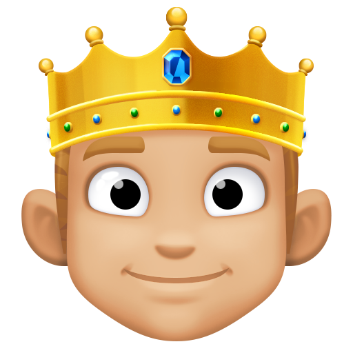 Людина з короною: світлий тон шкіри для Facebook 15.0