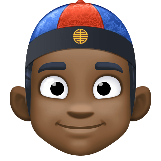 Чоловік у китайській шапці: дуже темний тон шкіри для Facebook 15.0