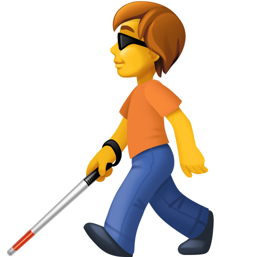 Людина з білою тростиною для Facebook 15.0