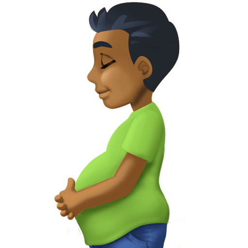 Вагітний чоловік: темний тон шкіри для Facebook 15.0