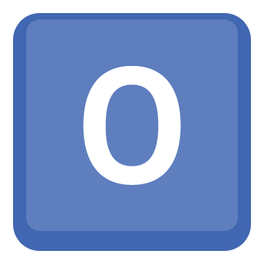 Региональный индикатор Символ Буква O для Facebook 15.0