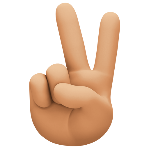 Жест V: світлий тон шкіри для Facebook 15.0