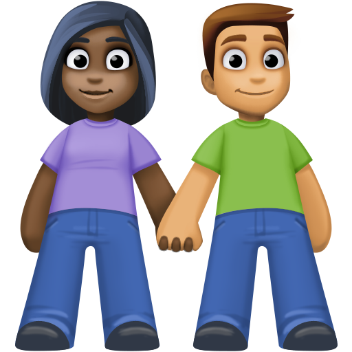 Чоловік і жінка: дуже темний тон шкіри середній тон шкіри для Facebook 15.0