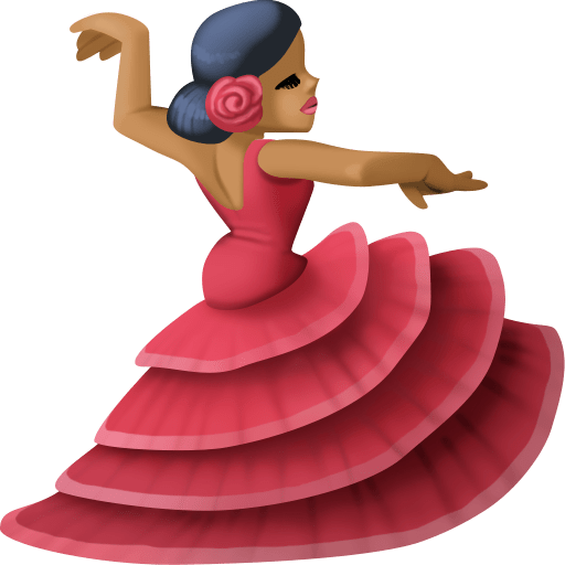 Танцующая женщина: темный тон кожи для Facebook 15.0