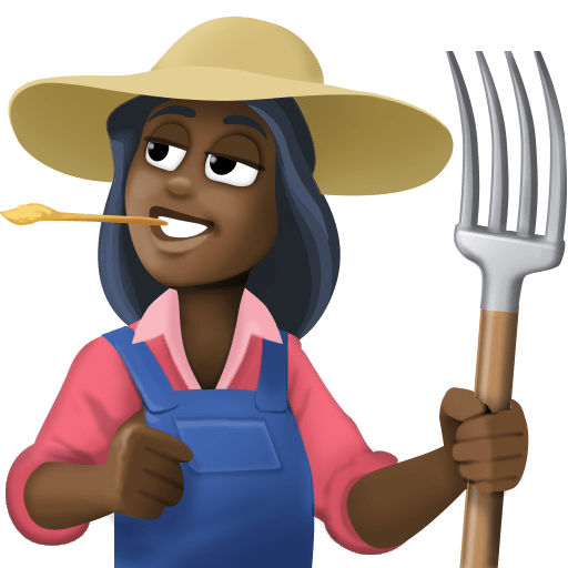 Woman Farmer: Dark Skin Tone для Facebook 15.0