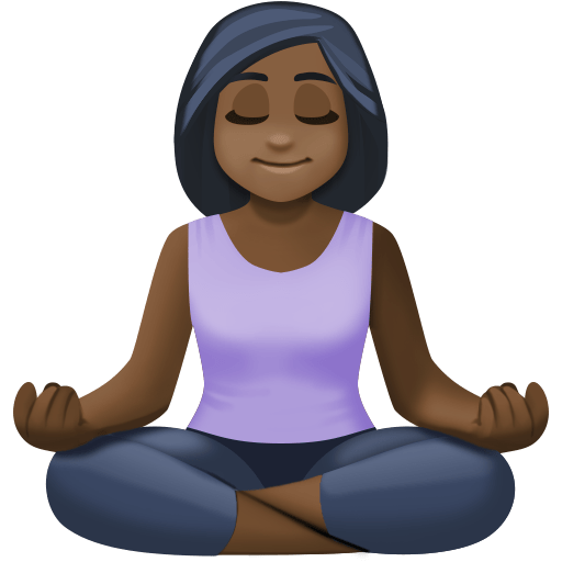 Жінка в позі лотоса: дуже темний тон шкіри для Facebook 15.0