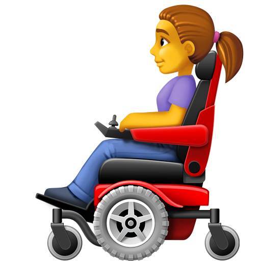 Жінка в електричному кріслі-візку для Facebook 15.0