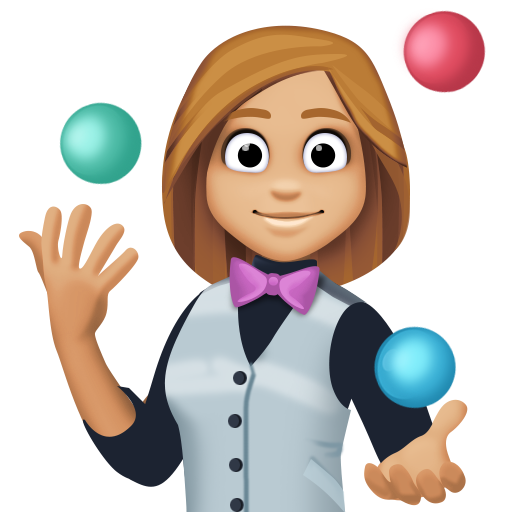 Жінка-жонглер: світлий тон шкіри для Facebook 15.0