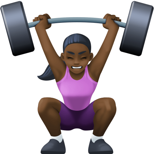 Жінка зі штангою: дуже темний тон шкіри для Facebook 15.0