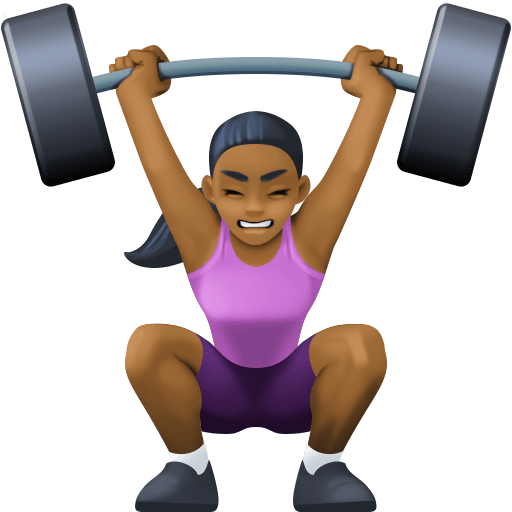 Жінка зі штангою: темний тон шкіри для Facebook 15.0