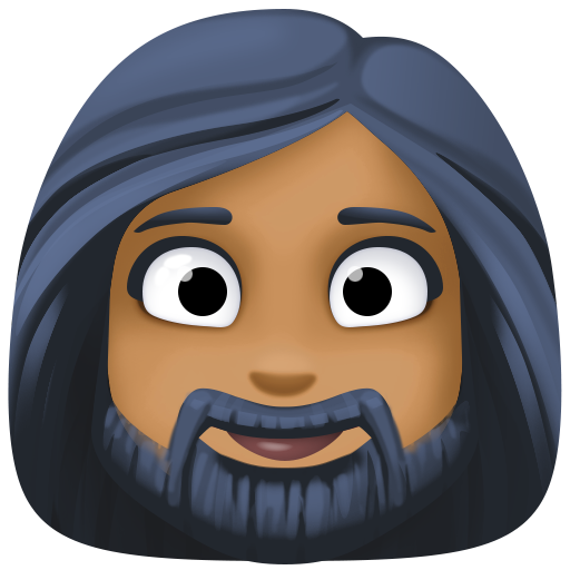 Бородата жінка: темний тон шкіри для Facebook 15.0