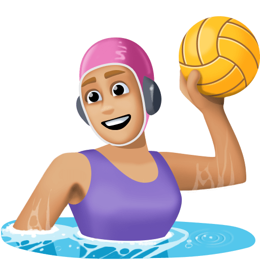 Жінка грає у водне поло: світлий тон шкіри для Facebook 15.0