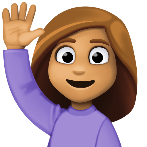 Женщина с поднятой рукой: средний тон кожи для Facebook 15.0