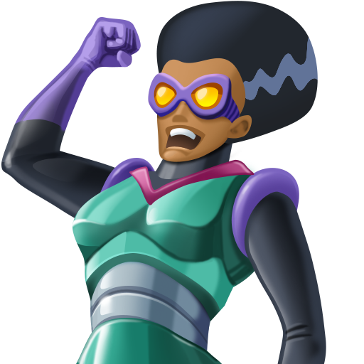 Жінка-суперлиходій: темний тон шкіри для Facebook 15.0