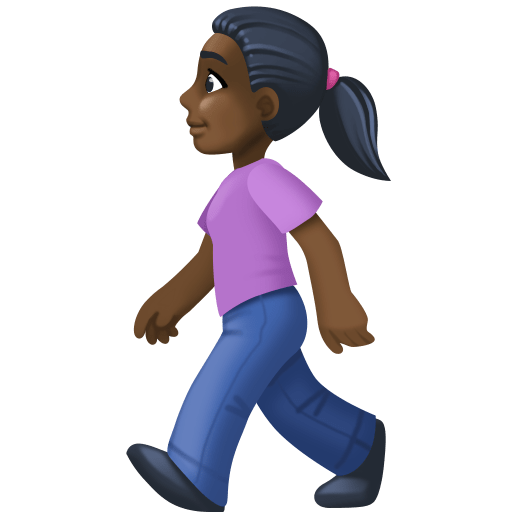 Жінка йде: дуже темний тон шкіри для Facebook 15.0