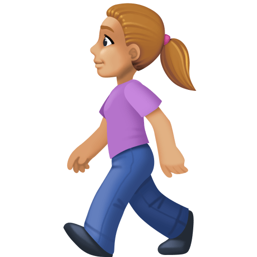 Женщина идет: светлый тон кожи для Facebook 15.0