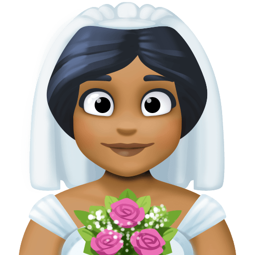  Женщина в фате: темный тон кожи для Facebook 15.0