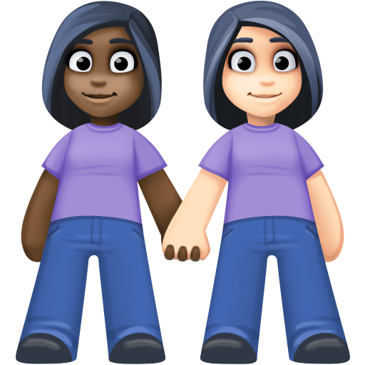 Дві жінки: дуже темний тон шкіри дуже світлий тон шкіри для Facebook 15.0