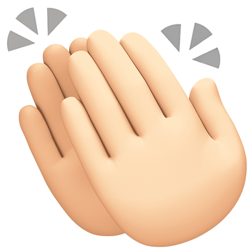 Mãos Aplaudindo: Pele Clara para Facebook 16.0